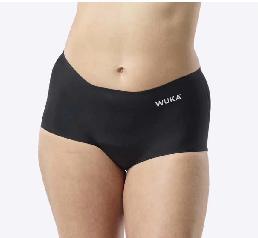 DUMMY - WUKA adolescente Stretch™ Boxer Short talle medio flujo abundante Negro - S-L
